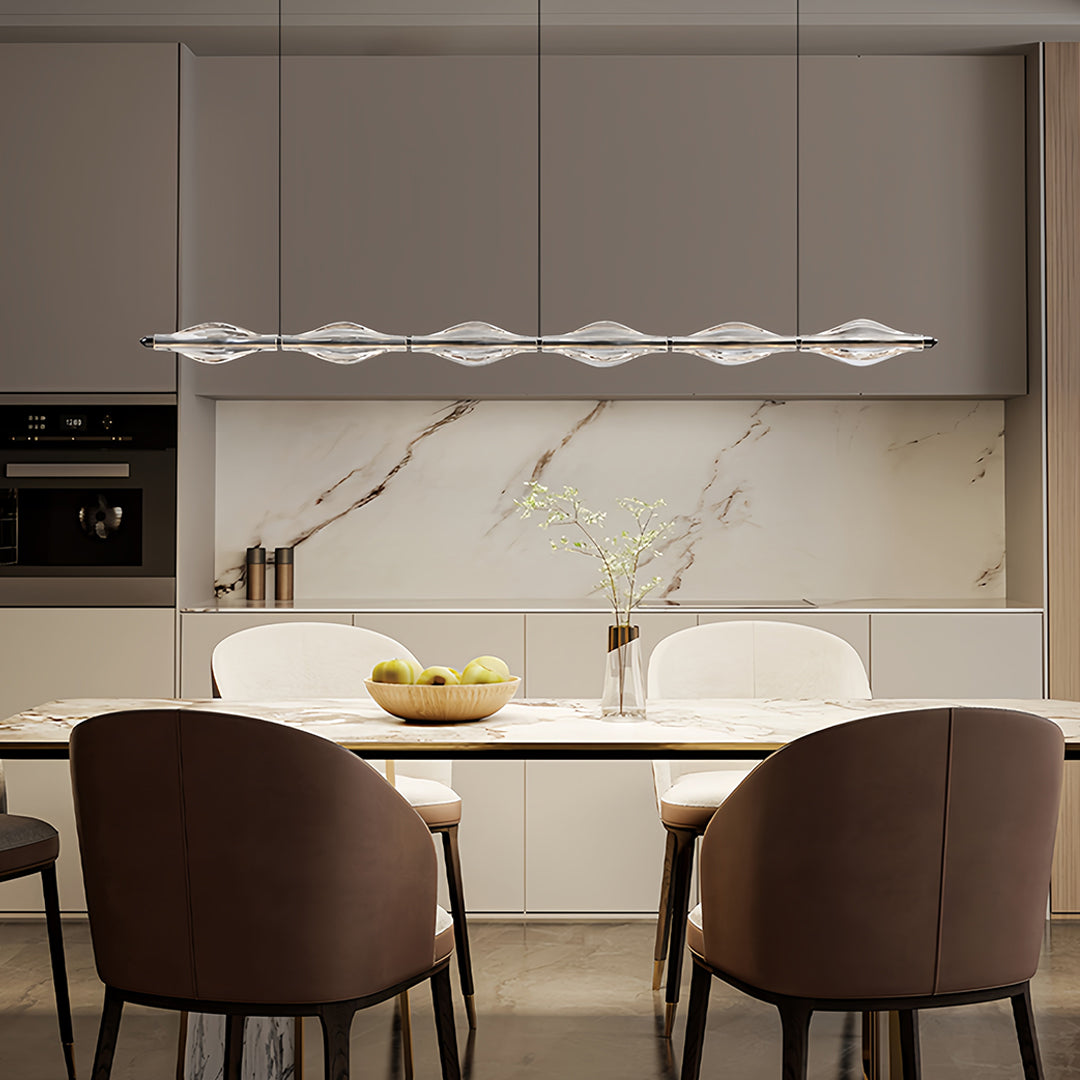 Crystal Pendant Lights for Kitchen Island Modern Minimalist LED Light