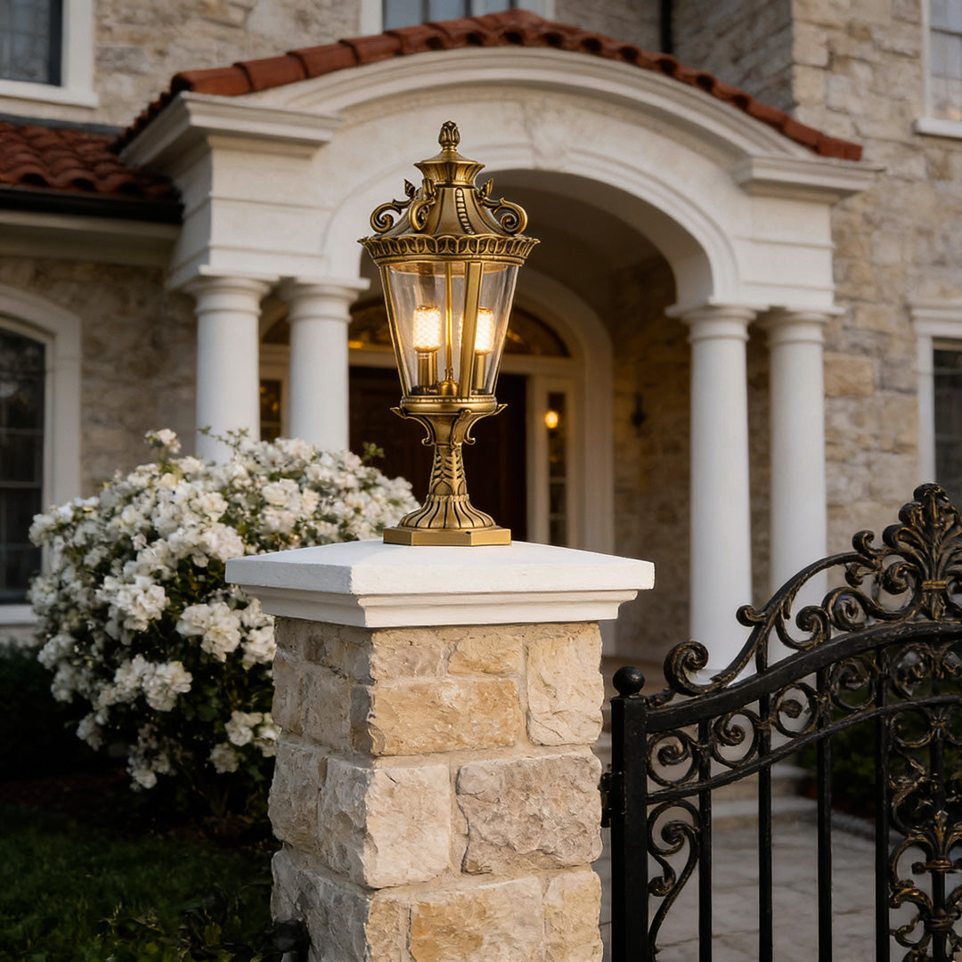 Glass Pillar Lights Outdoor Waterproof Minimalist Fence Light