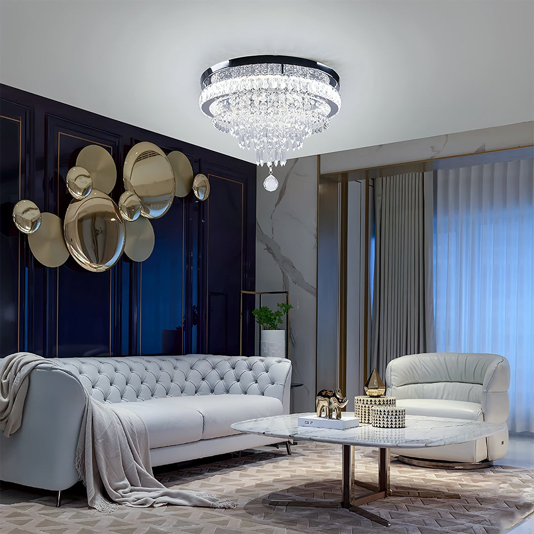 Gold Flush Mount Lights Modern Luxury Round Flush Mount Light
