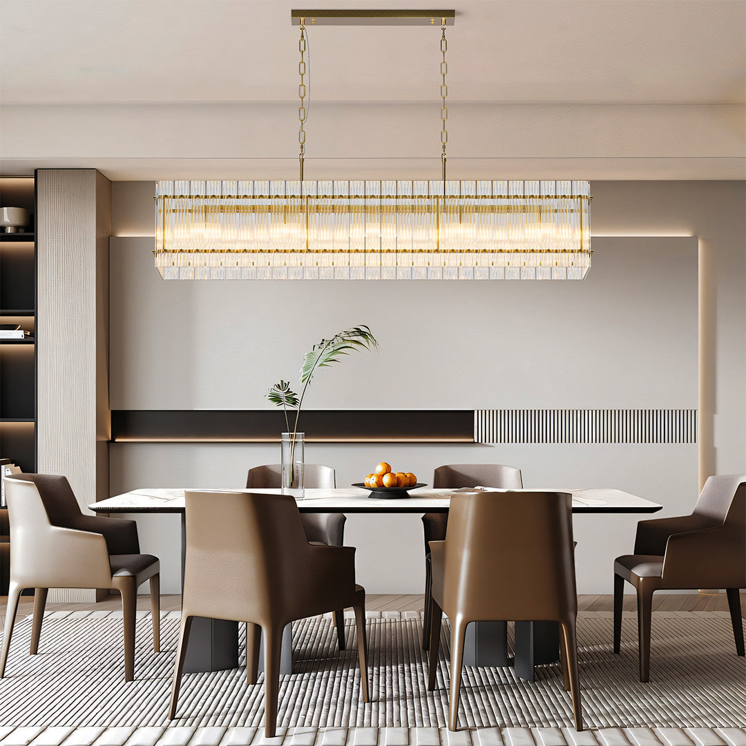 Glass Lamp Shade Chandelier Luxury Iron Ceiling Light