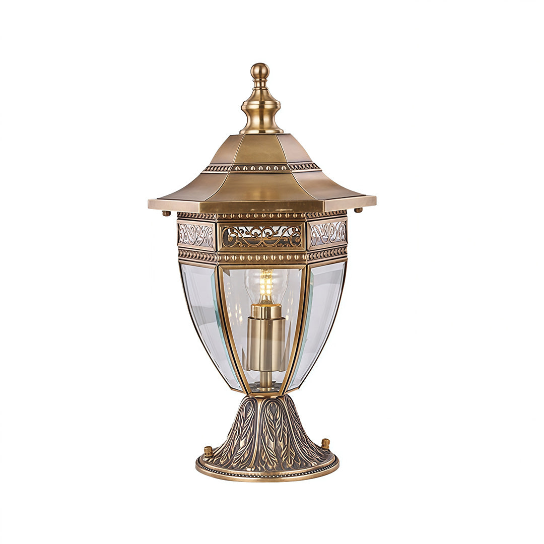 Glass Pillar Light European Style Outdoor Waterproof Lamp