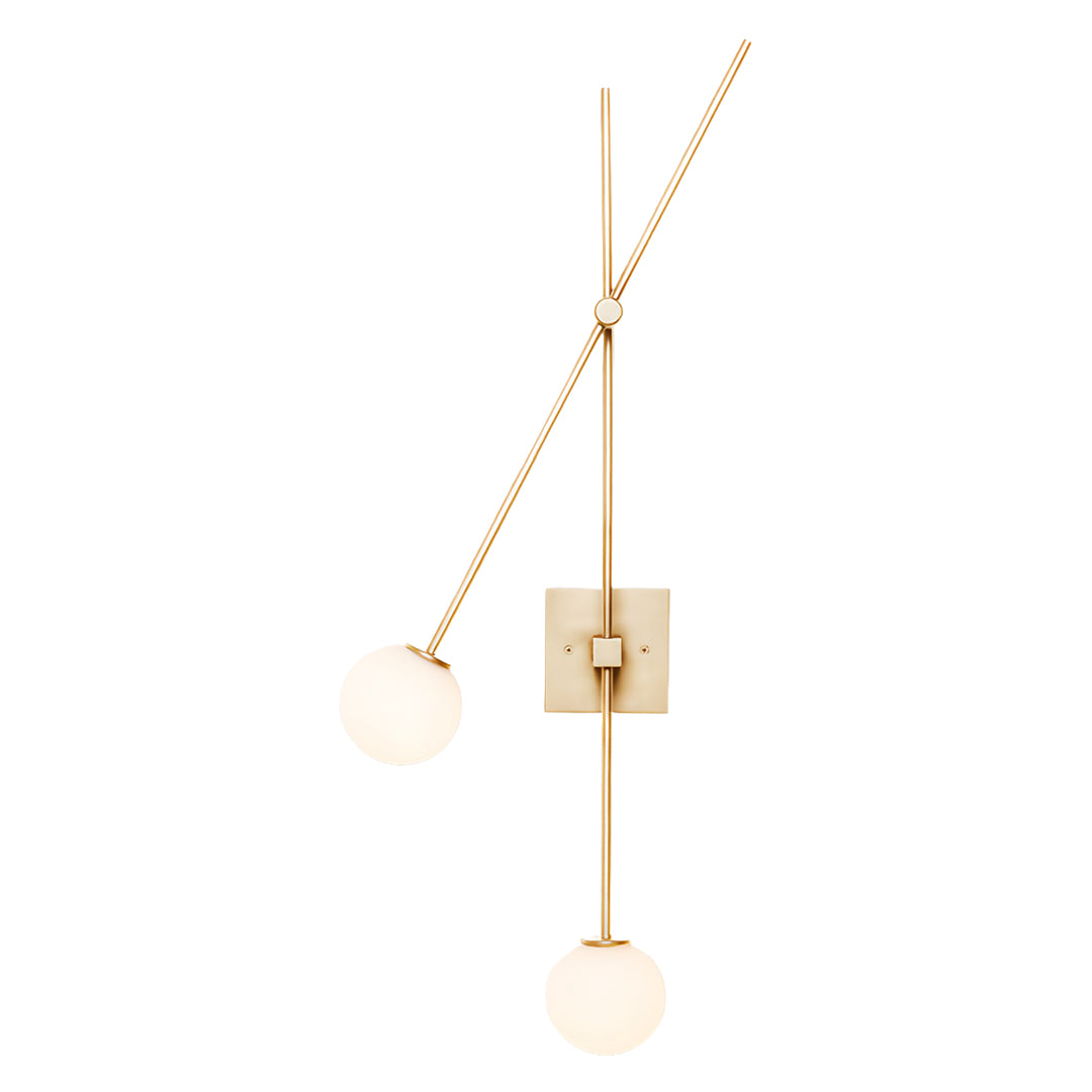 Double Sconce Wall Light Mid-Century Modern 2-Light Linear Wall Sconce