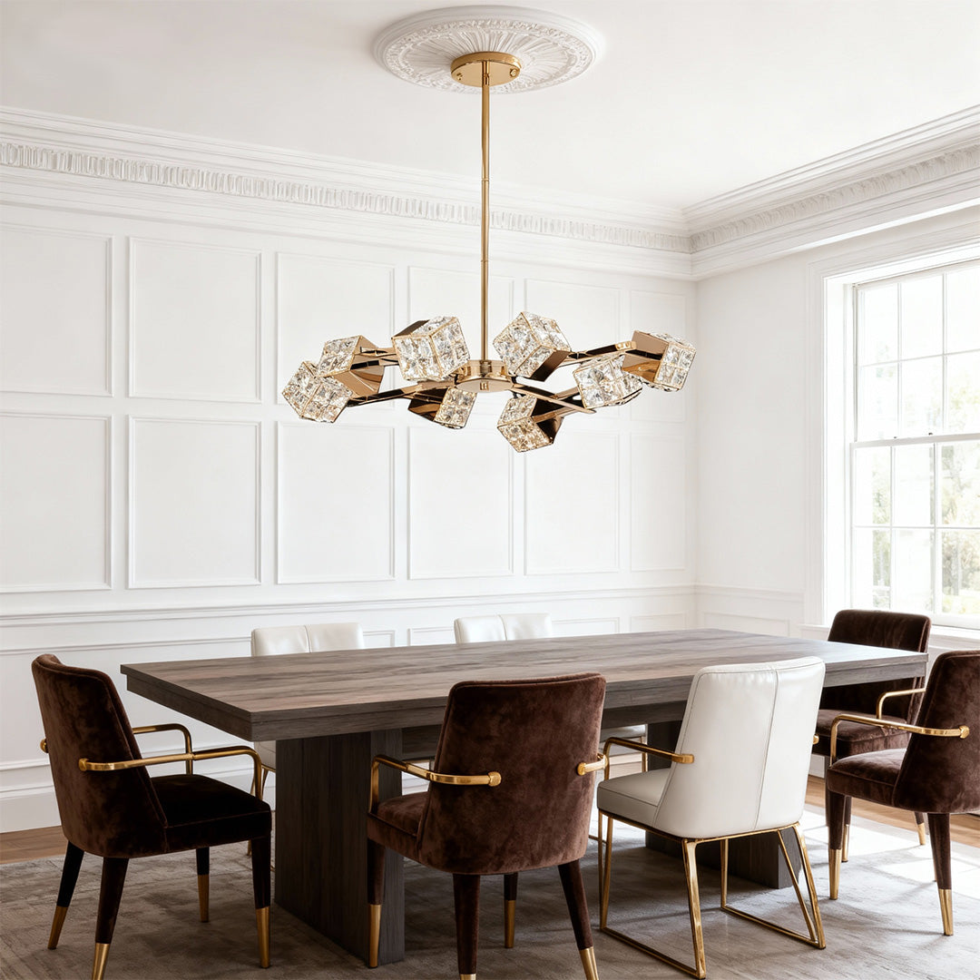 Luxury Chandeliers Crystal Modern Cube Ceiling Light