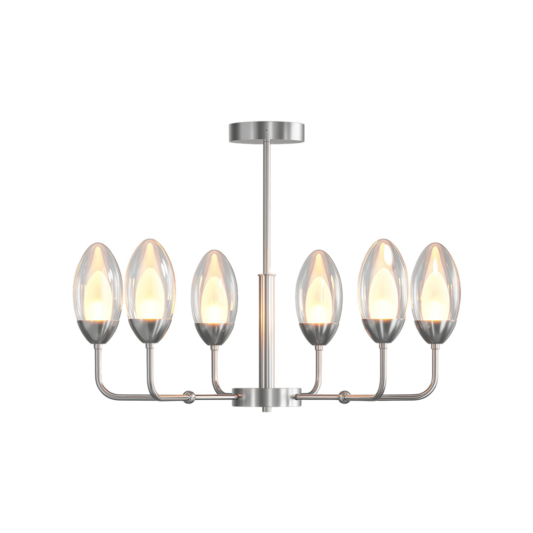 Modern Minimalist Chandelier Full Copper Luxury Ceiling Light