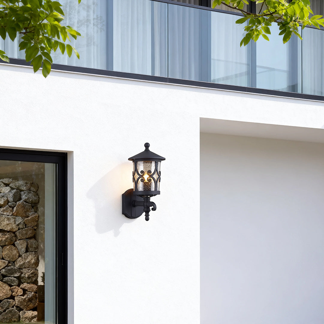 Outdoor Black Sconce for House Wall Mount Traditional Lamp