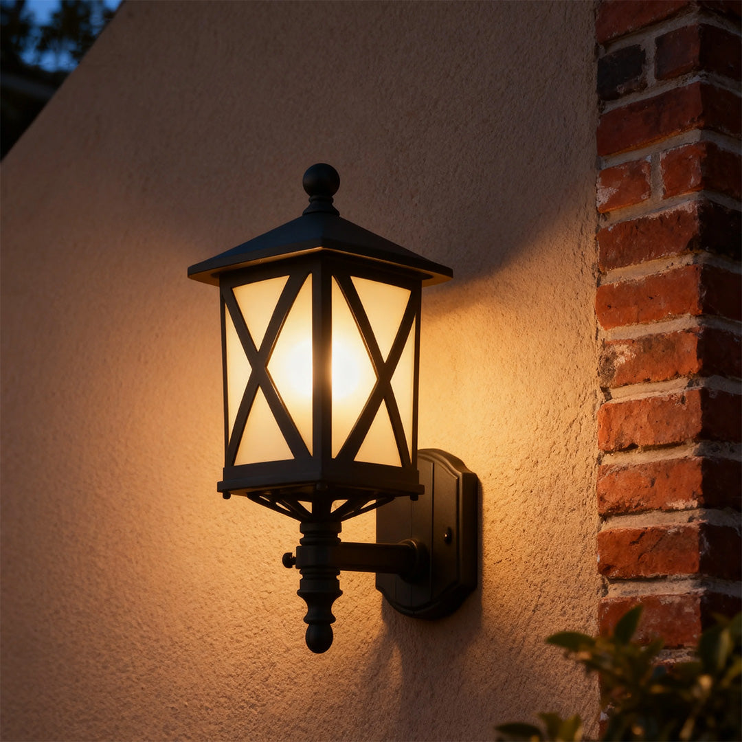 Outdoor Black Wall Light European Style Outdoor Waterproof Aluminum