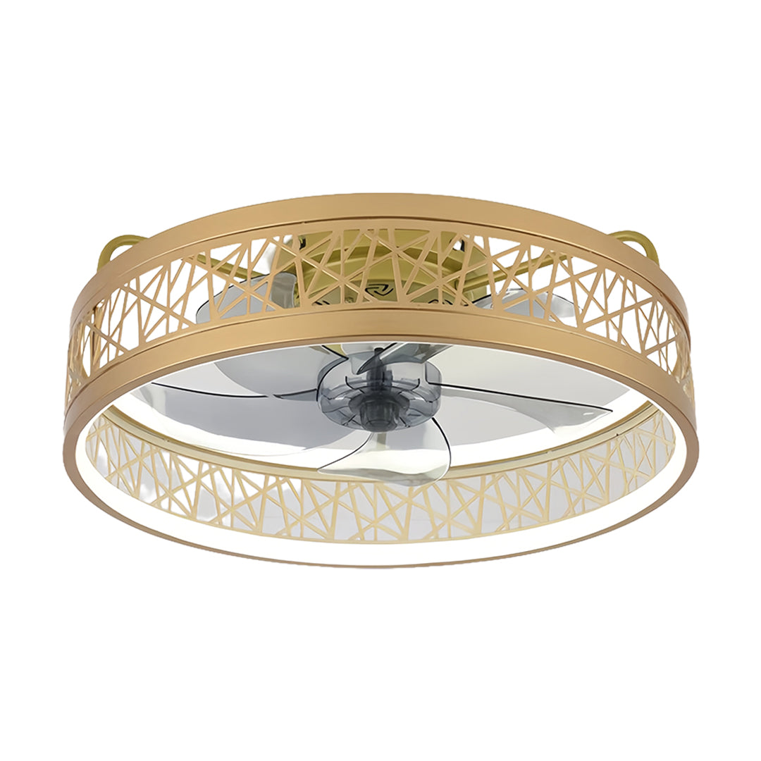Round Ceiling Fan with Light Nordic Ultra Thin Integrated Fan Light