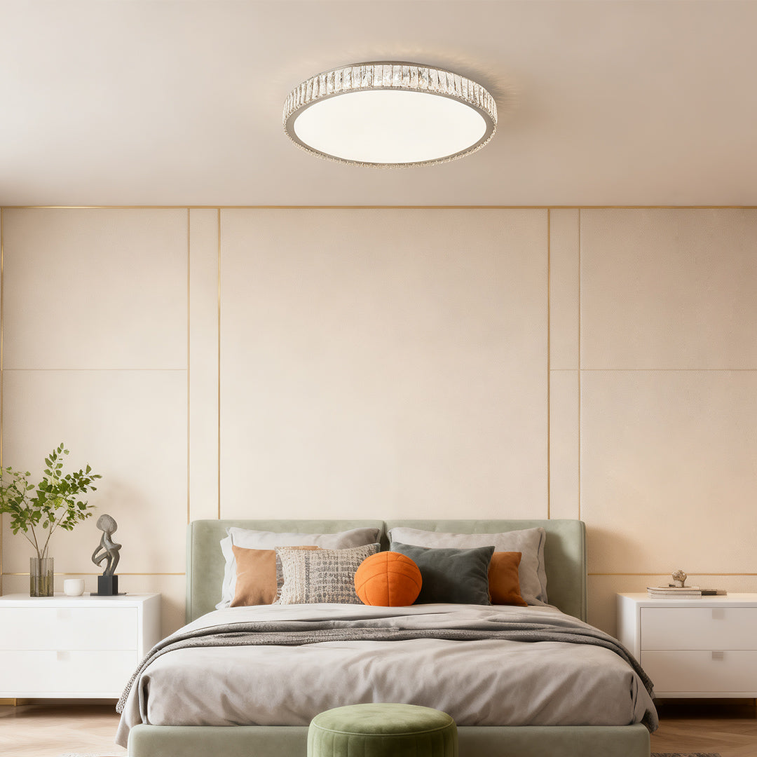 Modern Crystal Flush Mount Lighting Luxury Minimalist Lamp