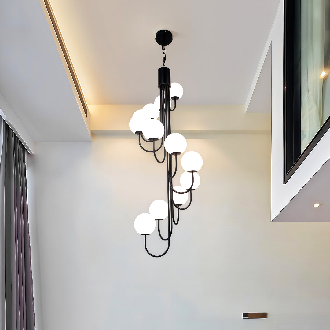 Spiral Globe Chandelier French Elegant Globe Ceiling Lights