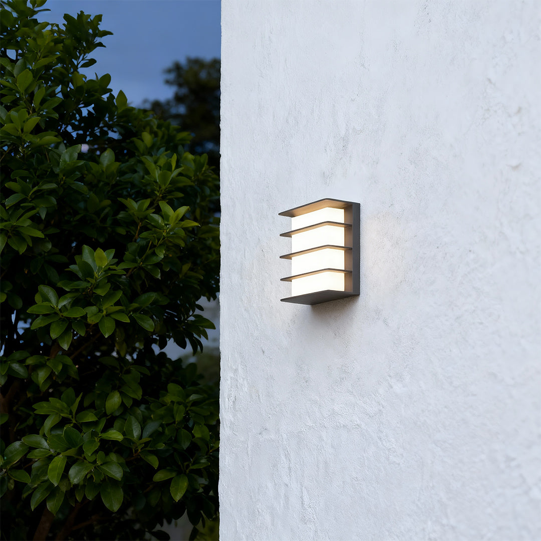 Square LED Wall Lights Black Outdoor Waterproof Light