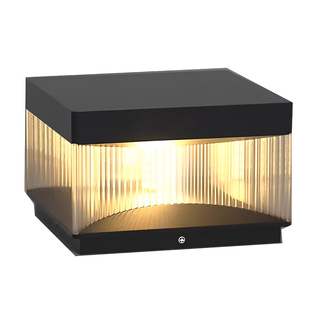 Square Pillar Lights Industrial Black Outdoor Waterproof Post Lights