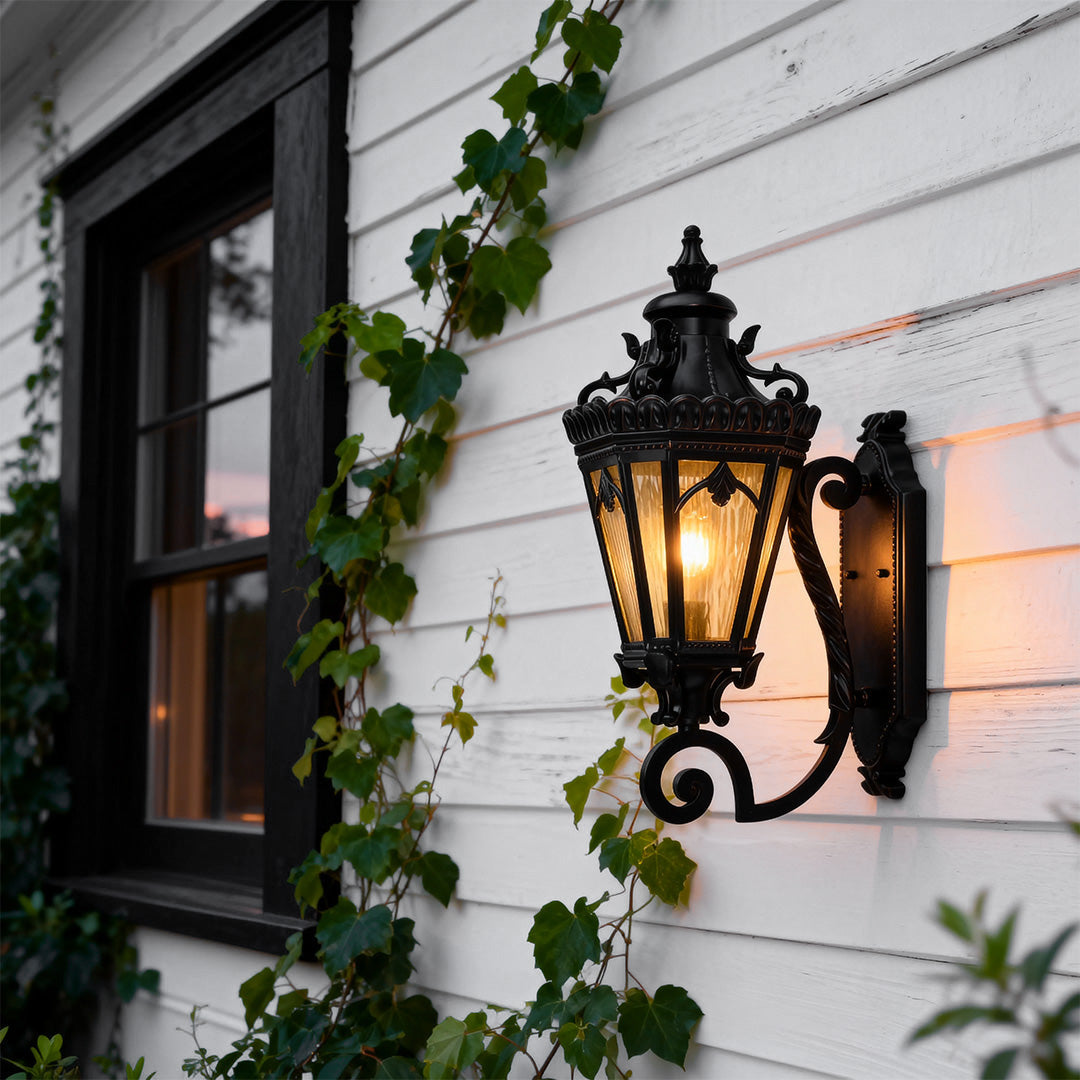 Wall Mount Light Outdoor Black Finish Waterproof Aluminum Lamp