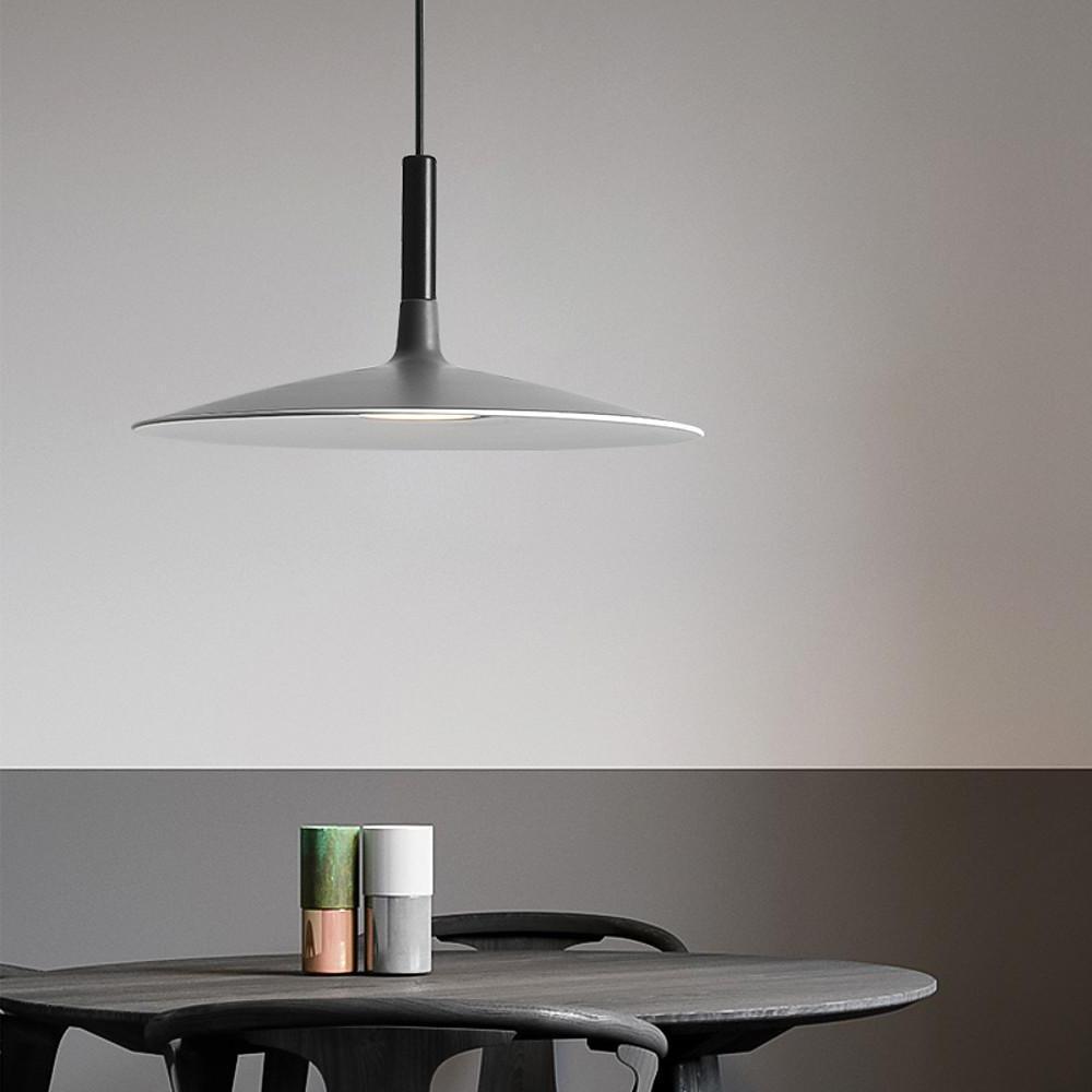 Flat Circular Design Industrial Pendant Lighting Modern Metal Ceiling Light