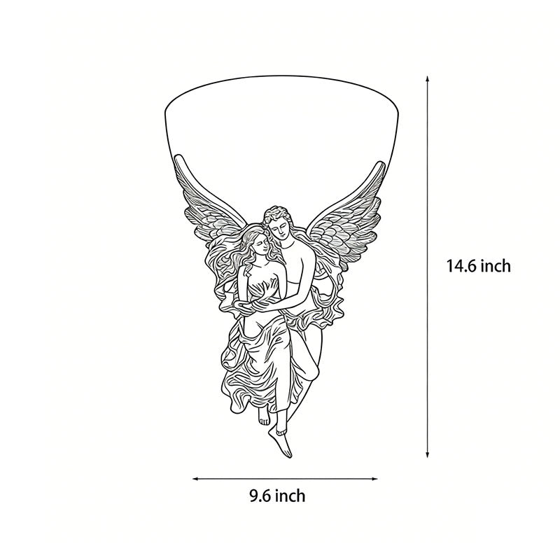 European Angel Wall Sconce Resin Sculpture Art Light