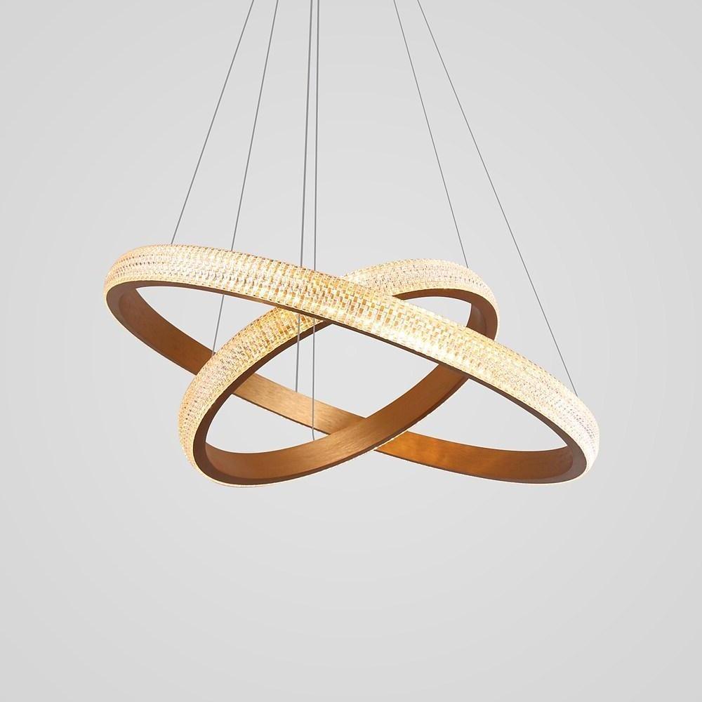 Circle Modern Ring Light Chandelier Aluminum Acrylic Kitchen Ceiling Light