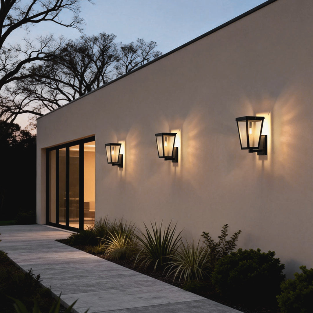 Outdoor Wall Light Rectangle Waterproof LED Dual-Power Light