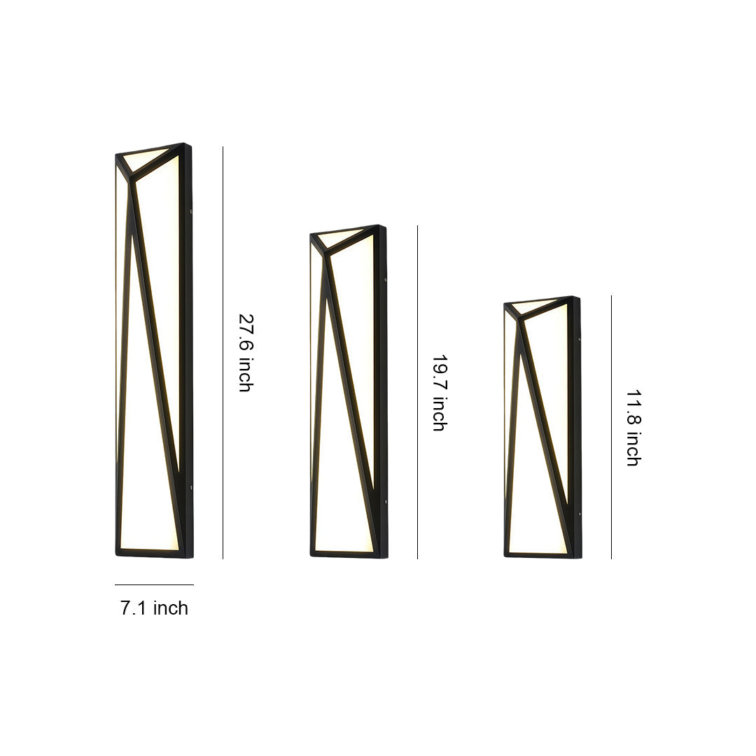 Exterior Wall Light Black Modern Metal Waterproof Light