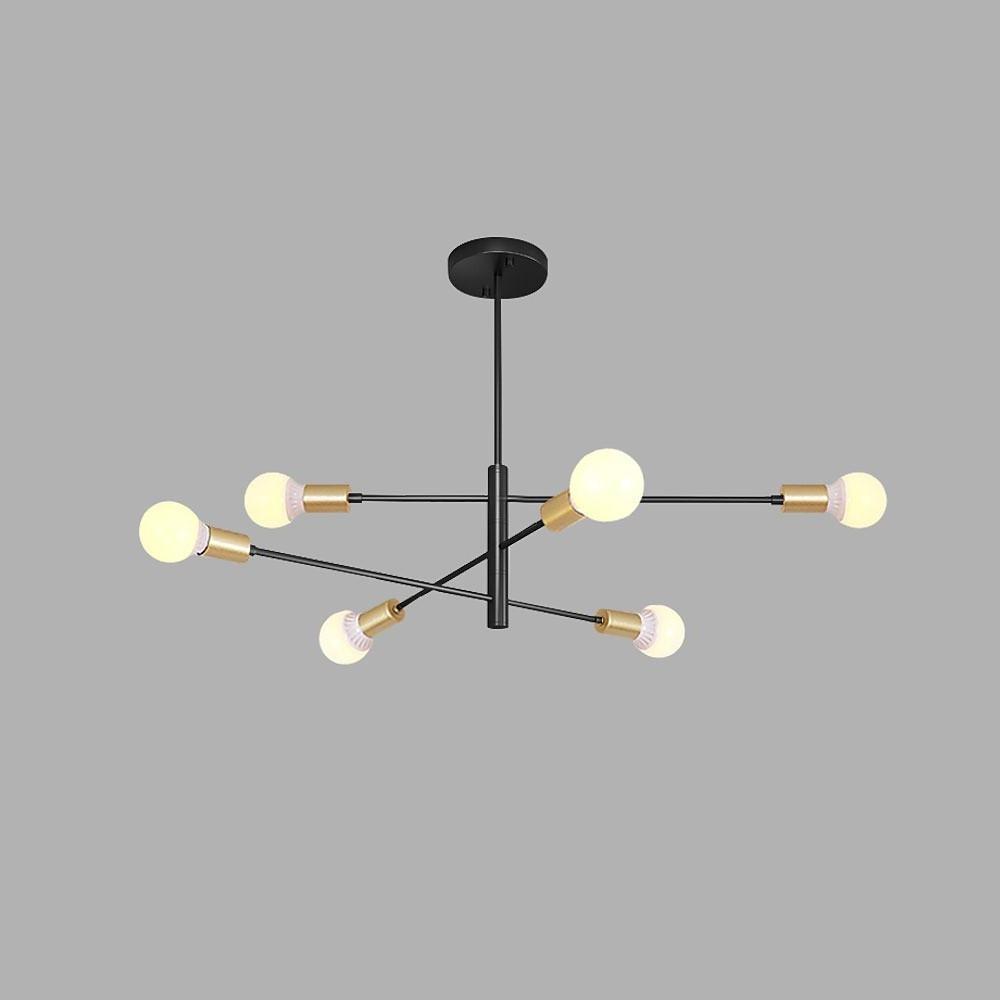Luxurious 6-Light Sputnik Chandelier with E27 Bulb Base - 41'' Dia x 31'' H
