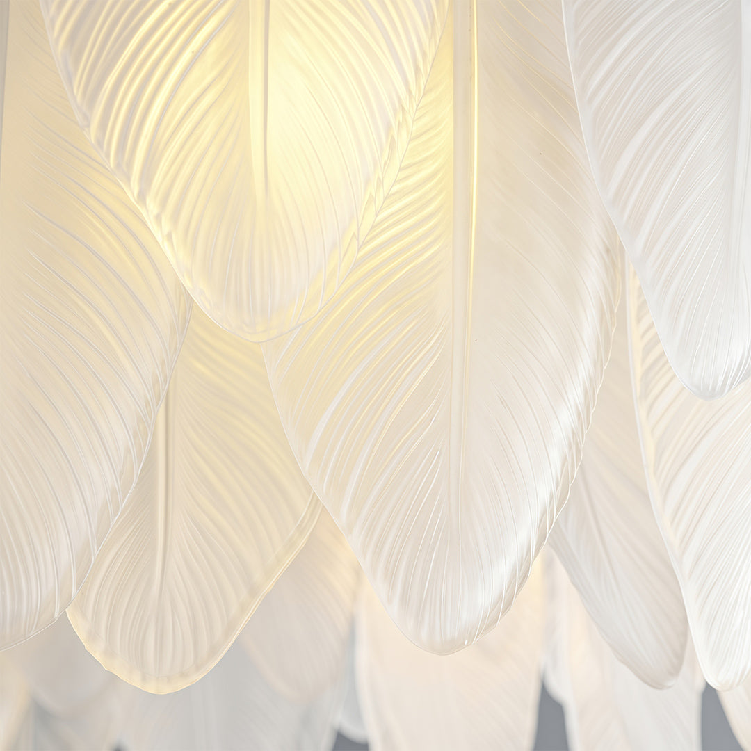 Feathers Chandelier Modern Full-Copper Pearl Ceiling Light