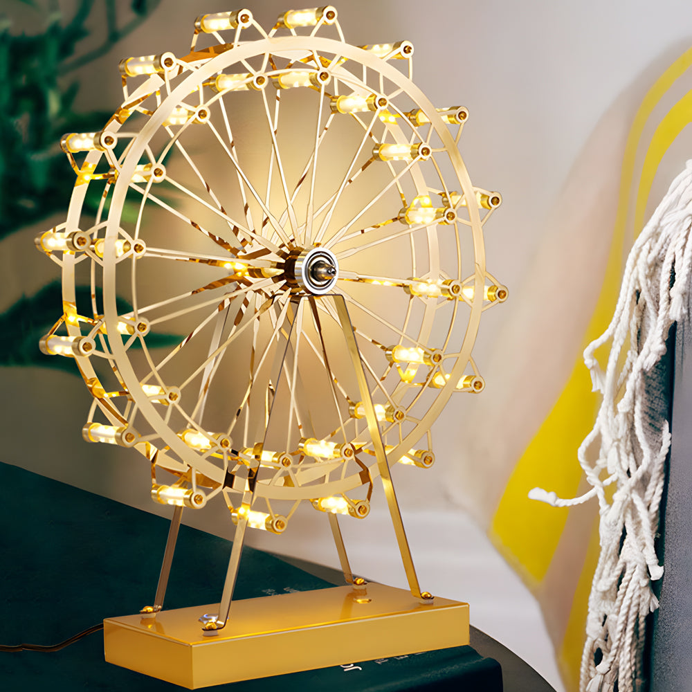 Ferris Wheel Lights Vintage Gold Metal LED Atmosphere Light