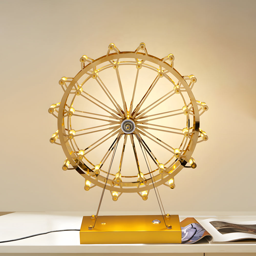Ferris Wheel Lights Vintage Gold Metal LED Atmosphere Light