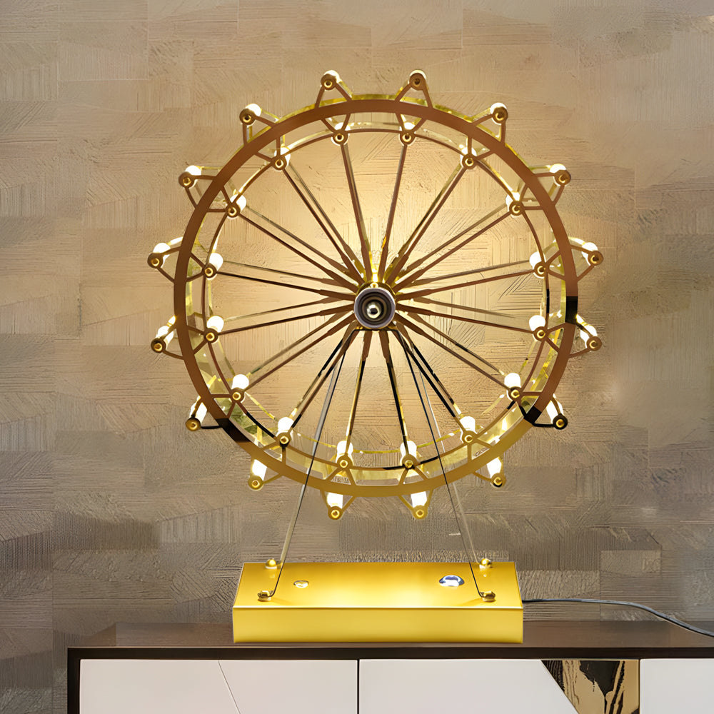 Ferris Wheel Lights Vintage Gold Metal LED Atmosphere Light