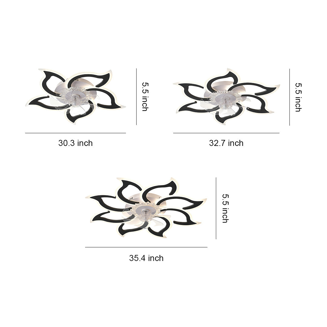 Ceiling Light with Fan Inside Minimalist Body Ultra-Quiet Fan Light