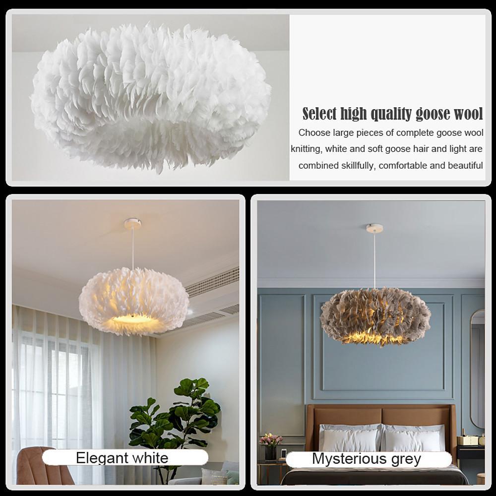 Fluffy Hanging Light Fairy Tale Theme Artistic Ceiling Light
