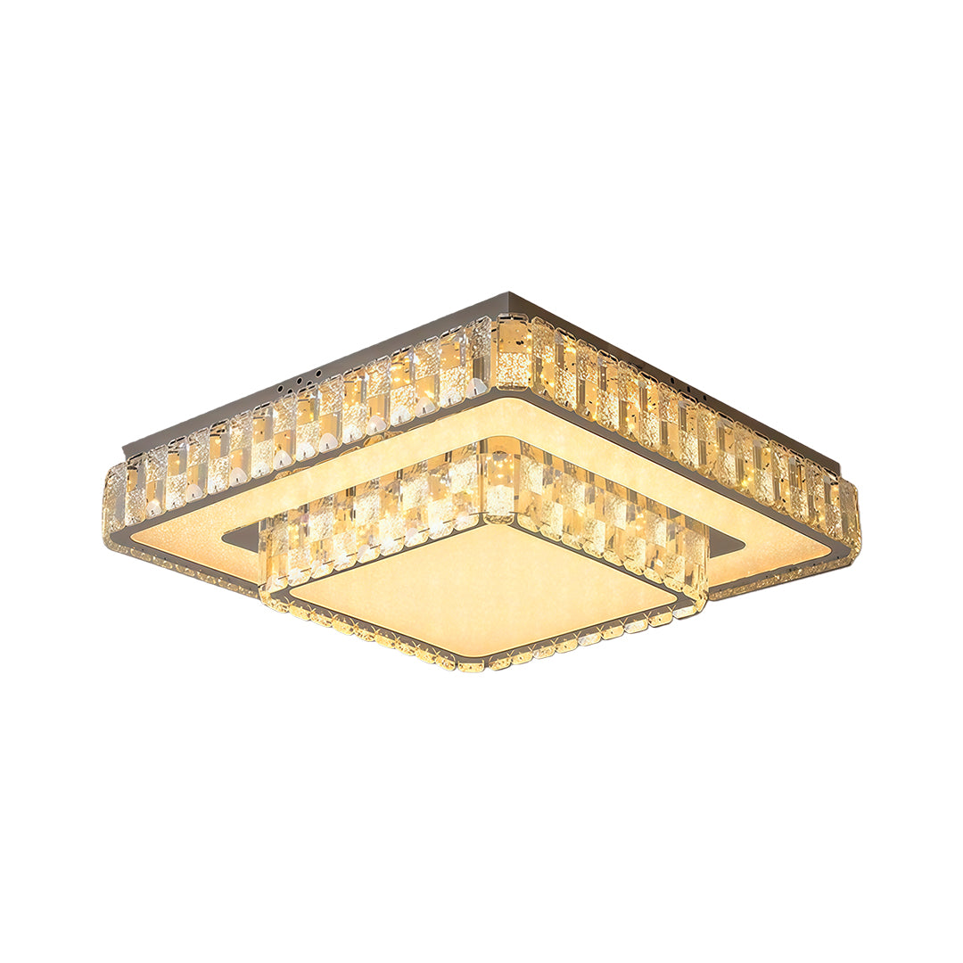 Flush Mount Ceiling LED Light Minimalist Luxury Crystal Lamp