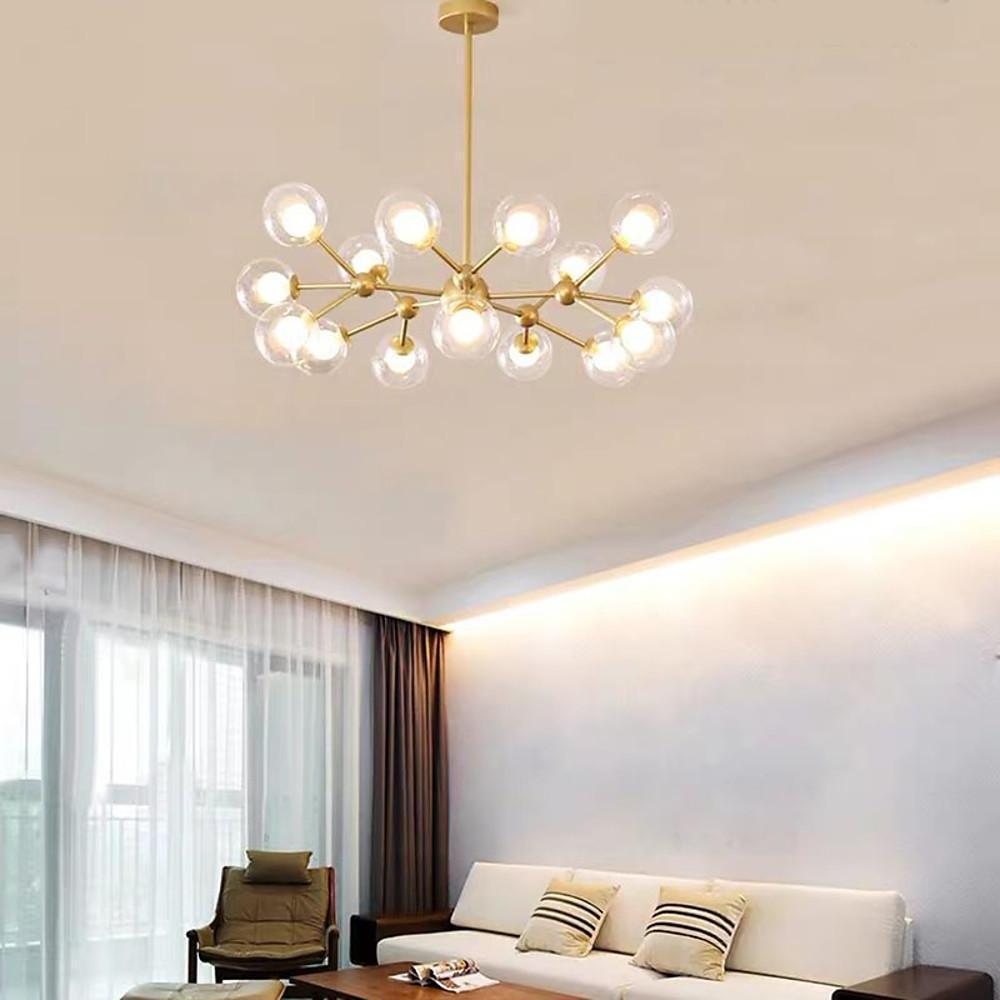 glass sputnik light Modern metal 15-Light Ceiling light
