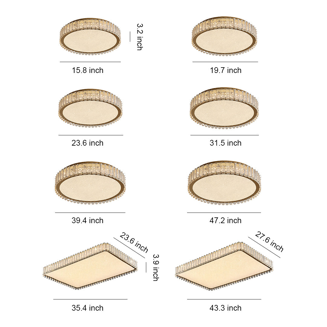 Flush Mount Modern Lighting Crystal LED Luxury Lamp