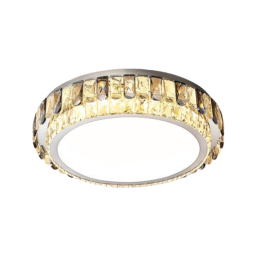 Flush Mounting LED Lights Luxury Metal Crystal Lamp