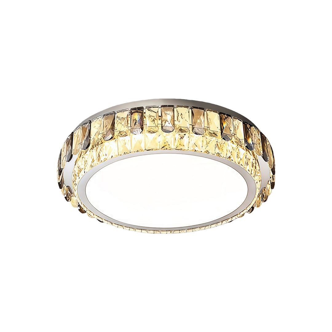 Flush Mounting LED Lights Luxury Metal Crystal Lamp
