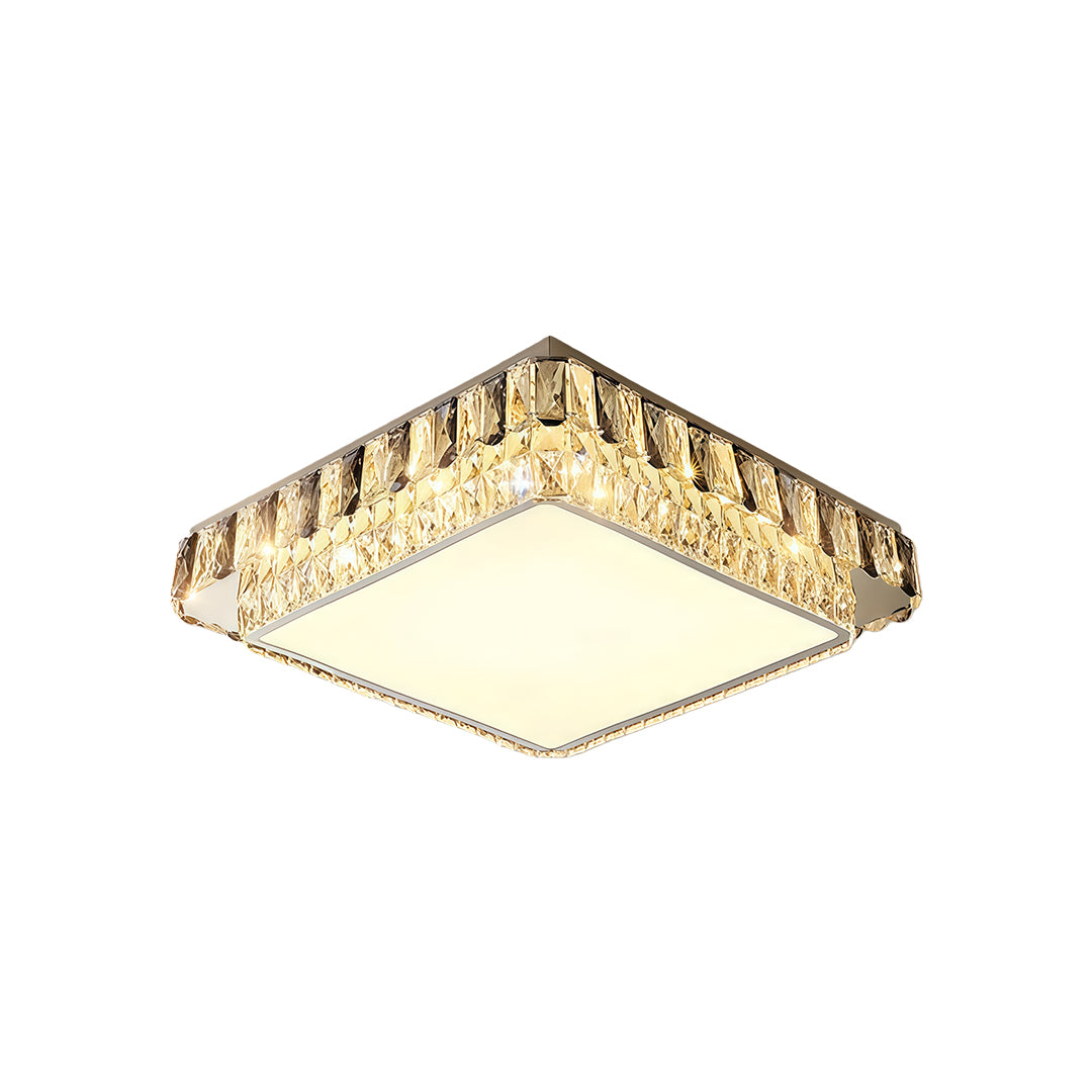 Flush Mounting LED Lights Luxury Metal Crystal Lamp