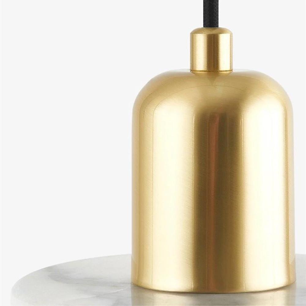 Minimalist Cylindrical Marble Pendant Light Copper LED Modern Hanging Lighting