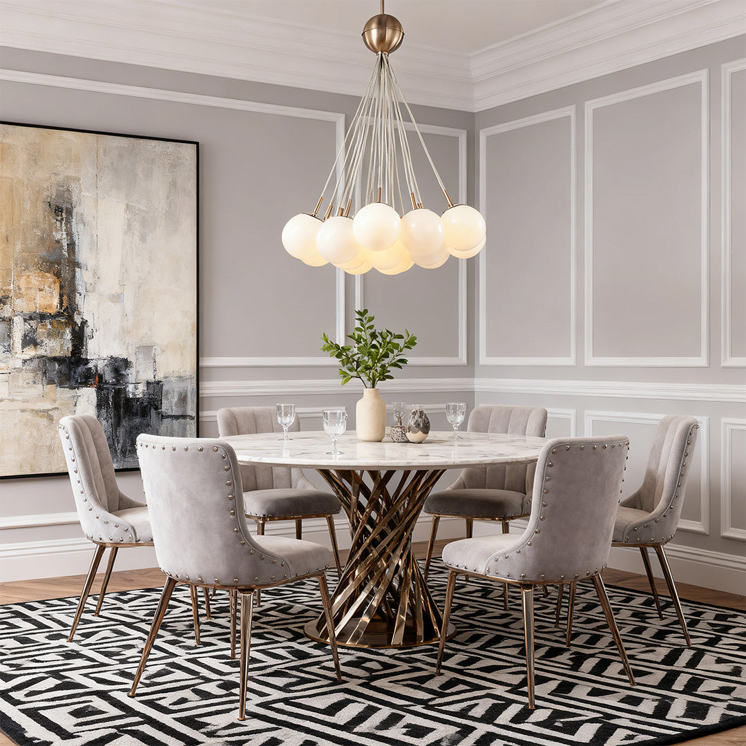 Bubble Glass Chandelier Chic Luxurious Ceiling Light Nordic Unique