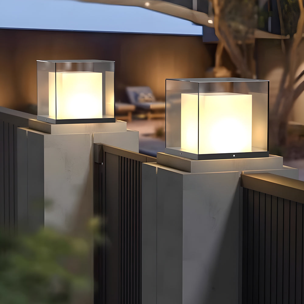 Gate Pillar Lights Waterproof Square Outdoor Minimalist Light