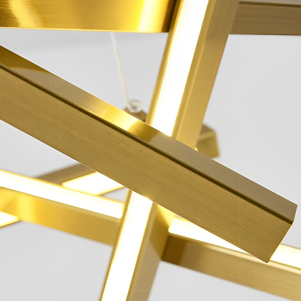 Geometric Ceiling Light LED Satellite Cross Design Chandelier