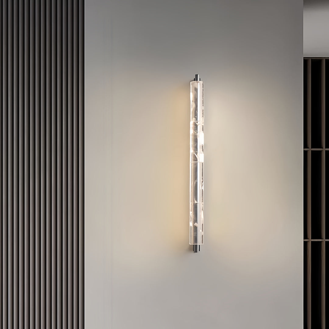 Metal Wall Art with LED Lights Modern Minimalist Crystal Wall Light