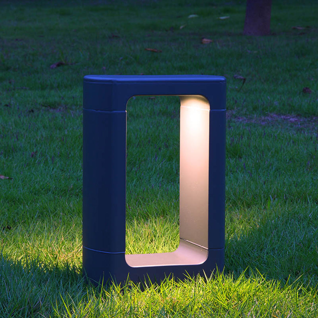 Square LED Garden Outdoor Bollard Light Minimalist Pathway Lighting