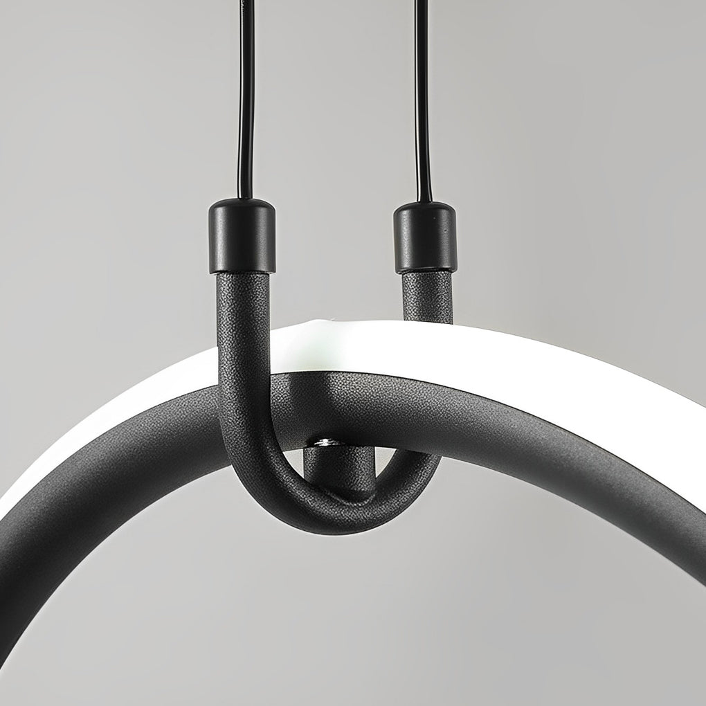 Geometric Pendant Light Fixture Ring Linear Ceiling Light