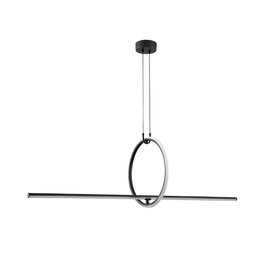 Geometric Pendant Light Fixture Ring Linear Ceiling Light