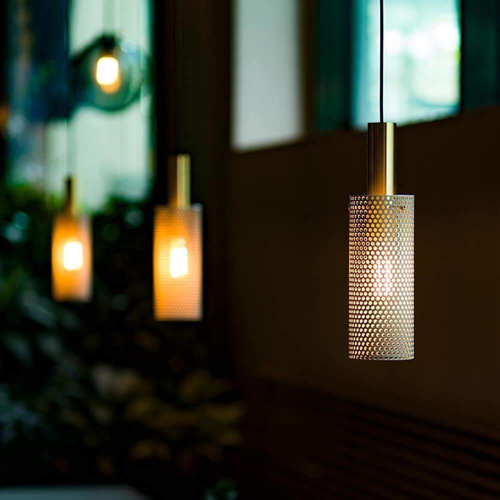 Cylinder Hanging Pendant Lights Metal Modern LED Ceiling Lights