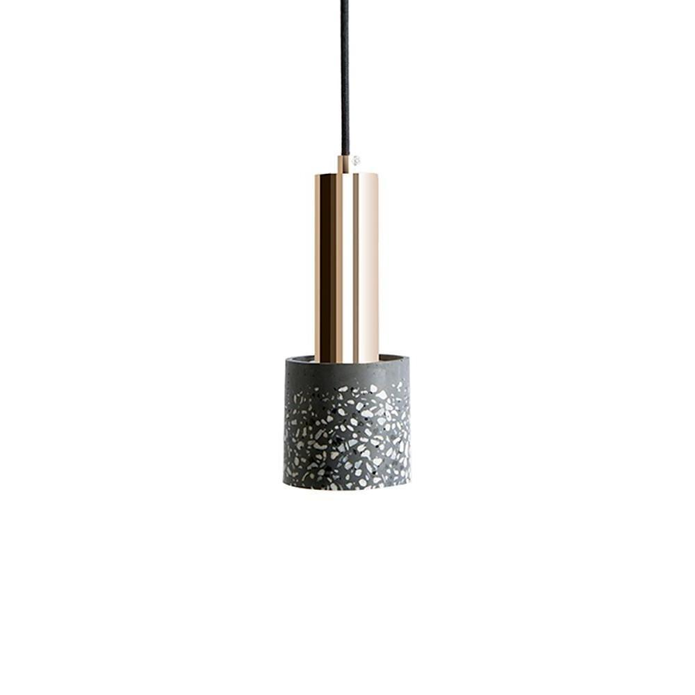 Cylinder Concrete LED Electroplated Nordic Pendant Light