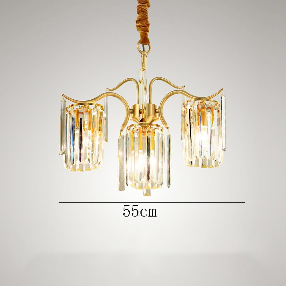 Classical Gold Chandelier Light LED Copper Glass Crystal Modern Chandeliers
