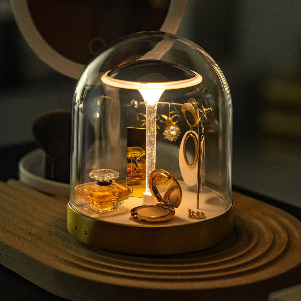 Glass Dome LED Lights Fairy Tale Decorative Table Lamp