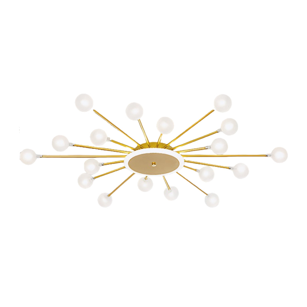 Glass Flush Mount Light Minimalist Sputnik Style Luxury Ceiling Light