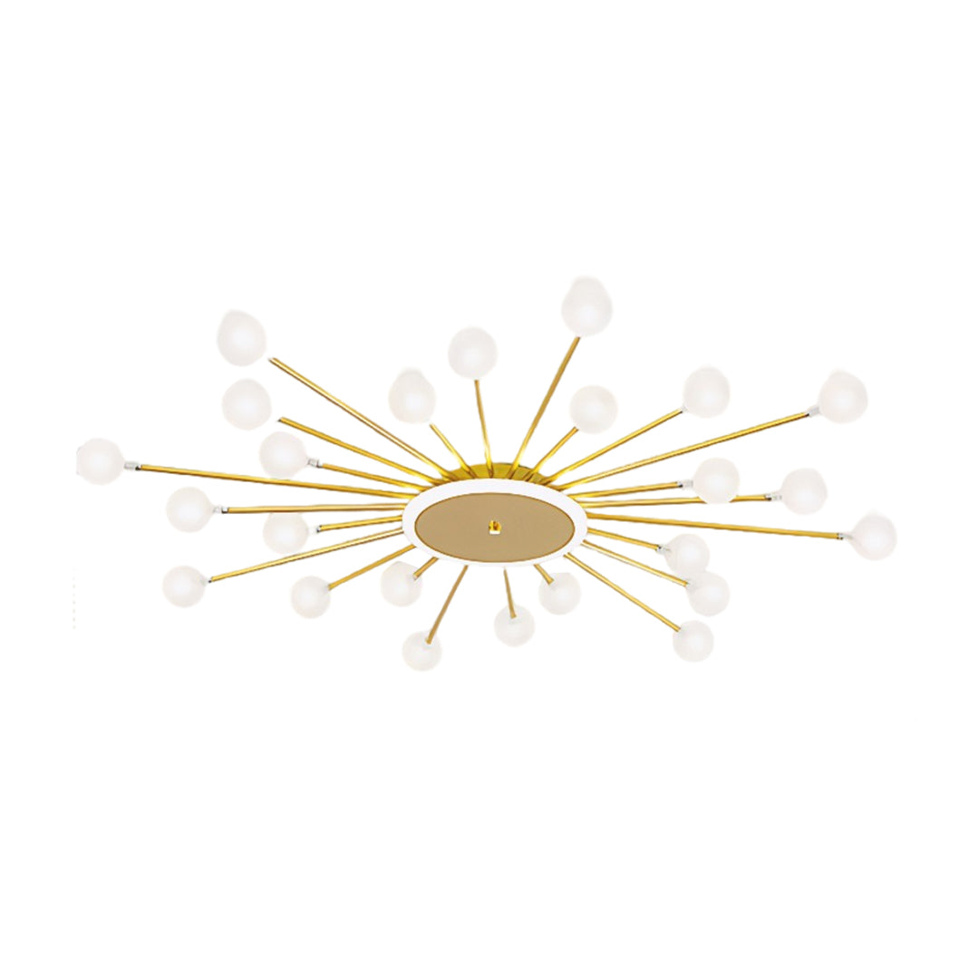 Glass Flush Mount Light Minimalist Sputnik Style Luxury Ceiling Light