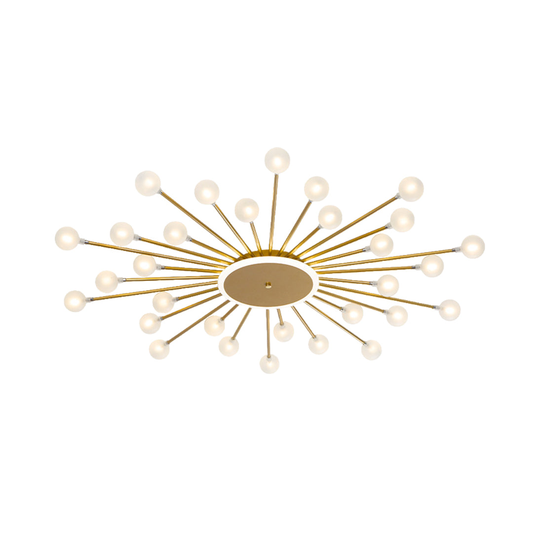 Glass Flush Mount Light Minimalist Sputnik Style Luxury Ceiling Light