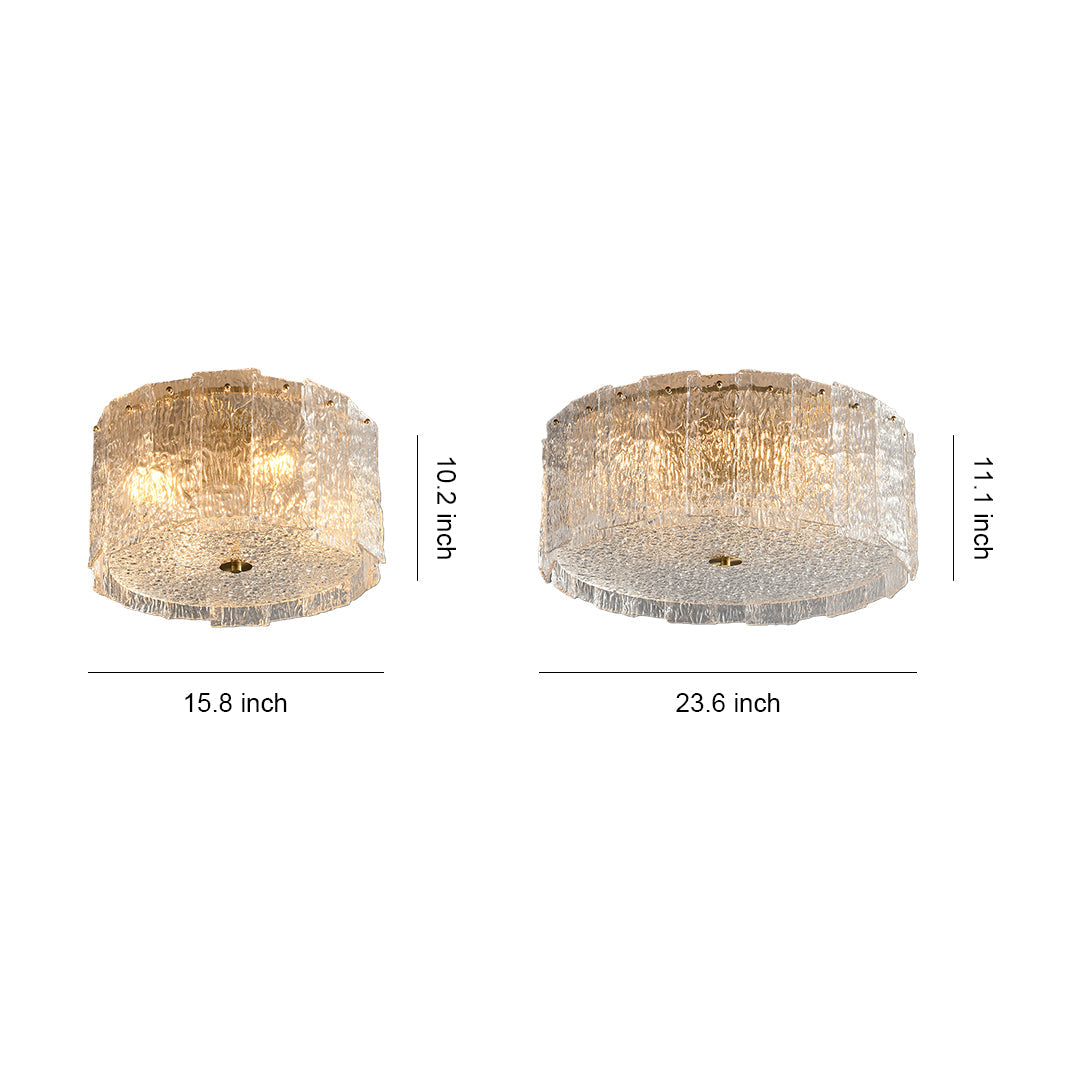 Luxury Full Copper Glass Flush Mount